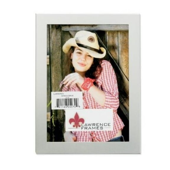 Lawrence Frames  Lawrence Frames Brushed Silver 5x7 Metal Picture Frame