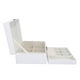 thumbnail image 5 of Caja de almacenamiento de joyas de madera blanca, gran capacidad, 2 capas, múltiples compartimentos, Estuche De Viaje portátil de cuero PU para joyería, 5 of 10