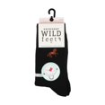 thumbnail image 2 of WILDFEET - Lot de 3 Chaussettes Brodées en Coton Riche pour Femmes pour Usage Quotidien / Design Animal / Décontracté, 2 of 2