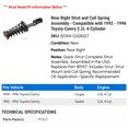 thumbnail image 2 of Rear Right Strut and Coil Spring Assembly - Compatible with 1992 - 1996 Toyota Camry 2.2L 4-Cylinder 1993 1994 1995, 2 of 2