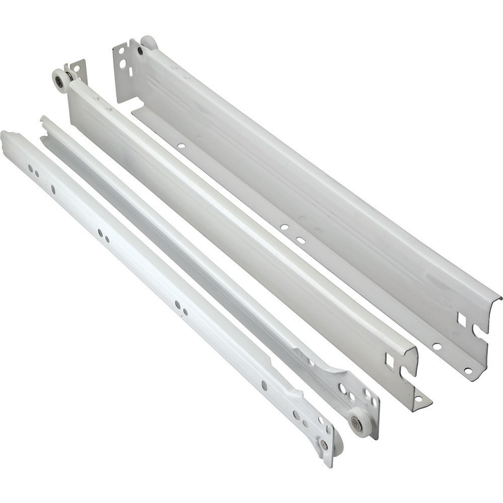 6 Hafele Metal Drawer Sides With 16 Drawer Slides White Sides