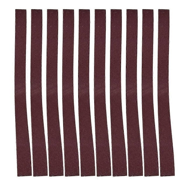 Lot de 10 bandes abrasives 760 x 25 mm pour ponceuse à bande, grain 60-180 (80#)