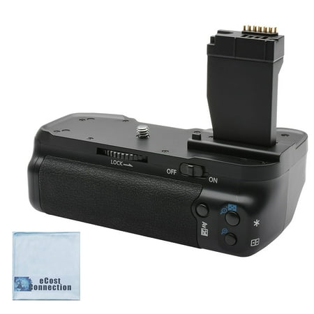 Battery Grip for Canon T6i/T6S DSLR Cameras + eCostConnection Microfiber