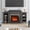 70in, Black(23" fireplace), variant on Holliwill 70" Mantel TV Stand Entertainment Center for TVs up to 80" with 23" Fireplace, White & Brown