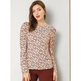 thumbnail image 3 of INSPIRE CHIC Blusa Top De Puntos Retro Colorido Manga De Soplo Cuello Redondo Para Mujer Multicolor Blanco XL, 3 of 6