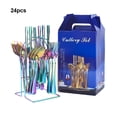 thumbnail image 4 of Xingzhi Ensemble de Couverts en Acier Inoxydable 24 Pcs Vaisselle Robuste et Durable 3. Vient Couleur, 4 of 6