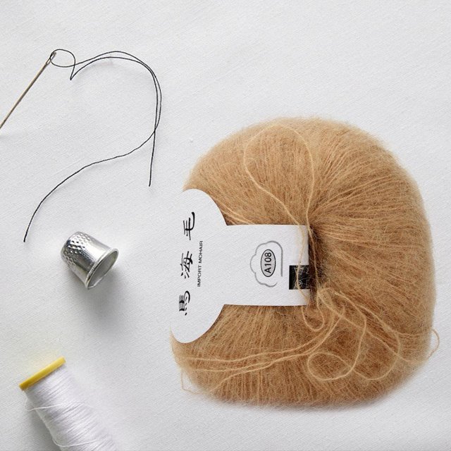 Qiilu Washable Angora Wool Yarn Kit For Weeding Party Birthday Gift