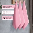 thumbnail image 7 of HEIRLOOM COMFORT Pink Kitchen Towels 3 Pack, Ultra Absorbent, Diamond Weave Durable Towel Set, 100% Cotton, Reusable, Quick Dry Dish Towels for Cleaning Counters, Drying Dishes, Everyday Cleanup, 7 of 7