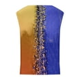 thumbnail image 5 of up to 60% off Gifts Usmixi Womens Tank Tops Plus Size Comfy Breathable Ladies Fashion Loose Fit Shirts Vest Summer Trendy Tie-Dye V-Neck Sleeveless Shirts Blouse Blue m, 5 of 6