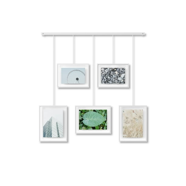 Umbra Exhibit Gallery Wall Picture Frame, Set of 5, White