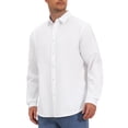 thumbnail image 5 of INSPIRE CHIC Men's Back to School Dress Shirts Long Sleeve Button Down Business Contrast Shirt M White, 5 of 6