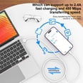 thumbnail image 4 of Cable de carga BSTOEM, paquete de 2, 1,8 m, Lightning, certificado MFi, 4 of 7