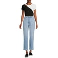 thumbnail image 4 of No Boundaries Juniors High Rise Mom Jeans, 27" Inseam, Sizes 1-21, 4 of 5