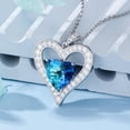 thumbnail image 2 of SOULMEET Crystal Heart Necklace for Women, 925 Sterling Silver Heart Pendant Necklace, Crystal Jewelry Gift for Mother Wife Lover, Valentine's Day Birthday Anniversary, With 18+2inches Chain, 2 of 10