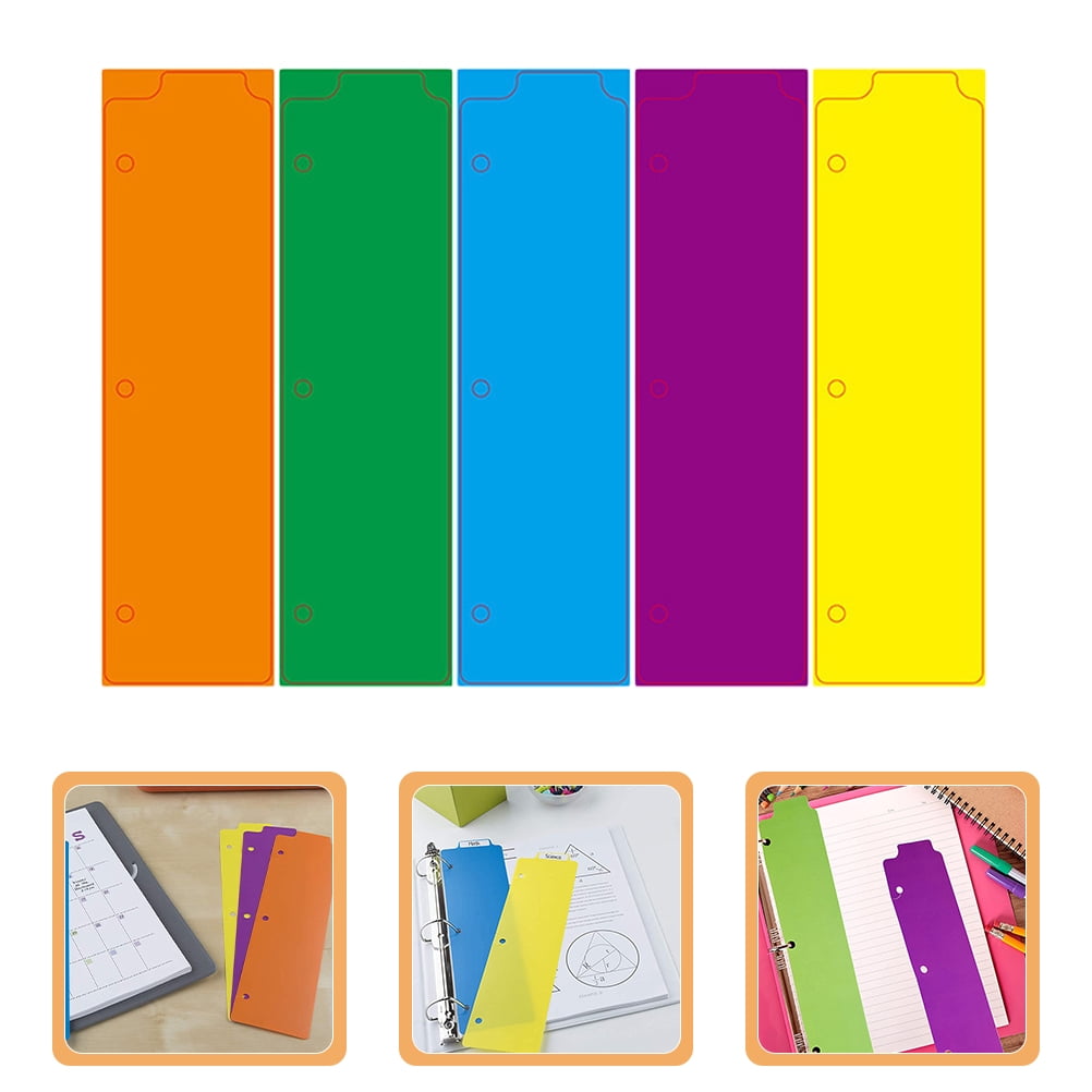 Raindrops 45-Piece Repositionable Plastic Binder Bookmarks and Dividers with Tabs for 3- Binders, Planners, Notebooks, and Documents