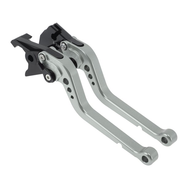 Palancas de freno y embrague cortas Unique Bargains para Suzuki GSXR600 1997-2003, ajustables en 6 posiciones, palanca de freno de motocicleta de aleación de aluminio tono titanio 1 par