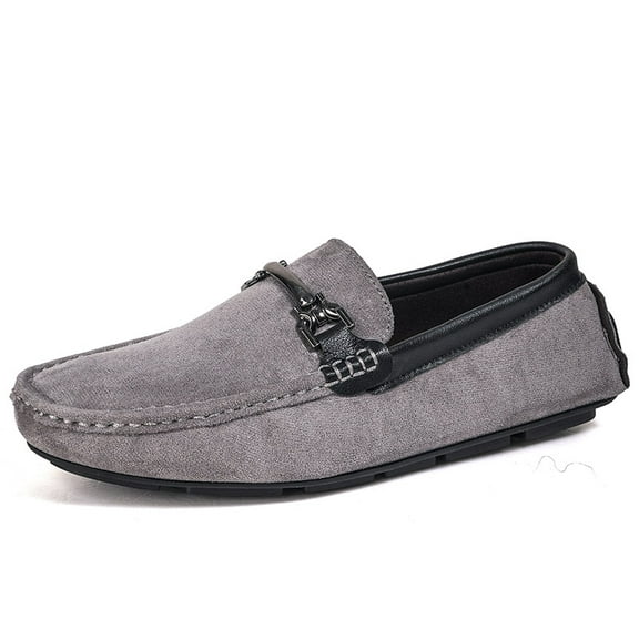 Men's Casual Loafers Slip On Leather Shoes Comfortable Lightweight Driving Shoes Male Moccasins Classic Penny Loafer Flats Boat Shoes Outdoor Walking Shoes