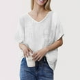 thumbnail image 3 of Womens Tops Loose Button Shirt Top Stand Solid Color Sleeve Collar Casual Shirt Cotton And Linen Soft Fabric High Elasticity Light Breathable Wear Package Size 30X25X1Cm M Shirts for Women, 3 of 5
