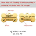 thumbnail image 5 of Pet Artist Personalized Bone Shape Dog Tags Engraved Pet Puppy ID Name Stainless Steel S-L, 5 of 10