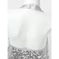 thumbnail image 5 of CHICTRY Girls Shiny Sequins Ballet Unitard Latin Jazz Dance Performance Costume Silver 8, 5 of 7