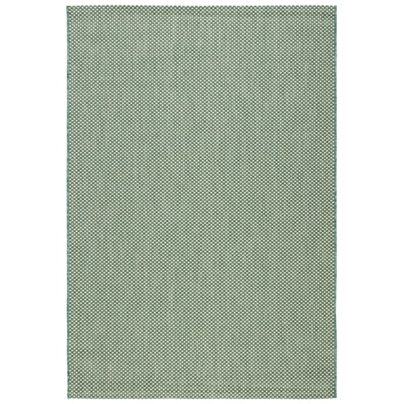 SAFAVIEH Courtyard Leighton Checkered Indoor/Outdoor Area Rug, Dark Green/Beige, 5'3" x 7'7"