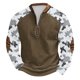 thumbnail image 2 of Blusas y camisas de manga larga con cuello redondo para hombre, sudadera con capucha de cuello redondo con cremallera y estampado, sudadera de manga larga, blusa de poliéster para hombre, 2 of 3