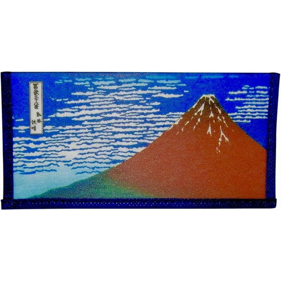 Set of 2 Japanese Rice Paper Wallet/Checkbook Cover Mt. Fuji Design with Gift Box