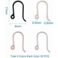 thumbnail image 2 of 120pcs 4 Color Non-Allergenic Plastic Earring Hooks Ear Wire Hooks Earring Findings for DIY Jewelry (White Smoke Misty Rose Black Old Lace), 2 of 5