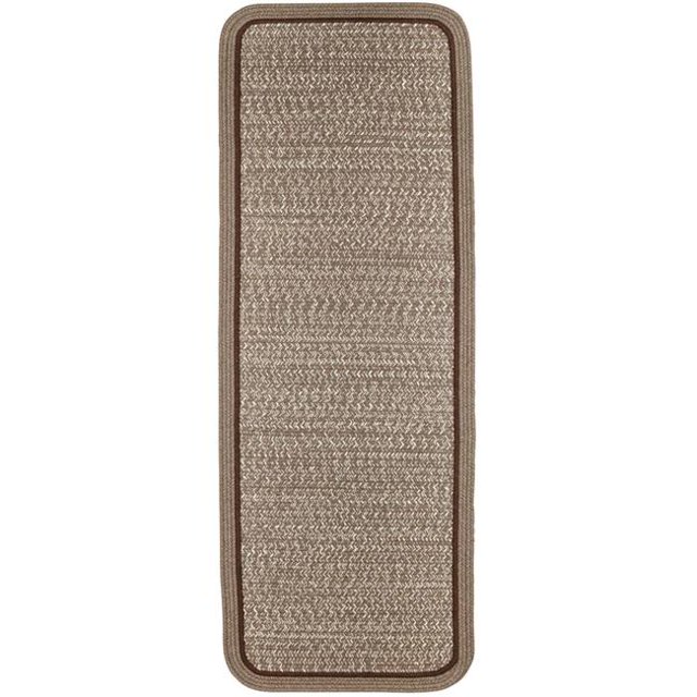Rhody Rug CC38R024X120S 2 x 10 ft. Casual Comfort Mocha Banded Braided Rug, Rectangle-Runner