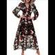 thumbnail image 2 of Vestido Bohemio Informal de Larga con Escote en V Profundo para Mujer Negro L, 2 of 9