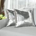 thumbnail image 3 of AUQ 2Pcs Pillow Covers,Luxury Throw Outdoor Pillows,Sofa Cushion Silk Pillow Case, 3 of 3