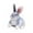 C 9.5in, variant on Realistic Standing Ear Rabbit Plush, 16 Inch Tall Sitting and 8 Inch Crouching Animal Figurine, Lifelike Woodland Decor for Home and Office