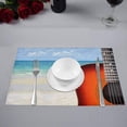 thumbnail image 2 of MKHERT Vintage Acoustic Guitar with Tropical Summer Sea Beach Placemats Table Mats for Dining Room Kitchen Table Decoration 12x18 inch,Set of 6, 2 of 4