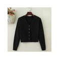 thumbnail image 4 of Knit Cardigan Women's Small Short, V-neck Long Sleeve Thin Jacket, 4 of 5