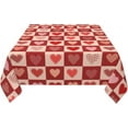 thumbnail image 3 of Valentines Day Tablecloth Square 54x54 Inch Happy Mothers Day Table Cloth Gift Waterproof Wedding Marrige Heart Table Clothes Reusable Table Cover for Dining Room Home Decor, 3 of 6