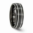 thumbnail image 5 of Edward Mirell Titanium Black Titanium Textured Lines 7mm Band Size: 11; for Adults and Teens; for Women and Men, 5 of 7