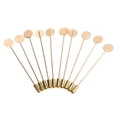 thumbnail image 2 of Segolike 10 Pieces DIY Beading Coat Stick Pin With round Setting Brooches Men Women Boutonniere Craft - Gold, 7cm, 2 of 7