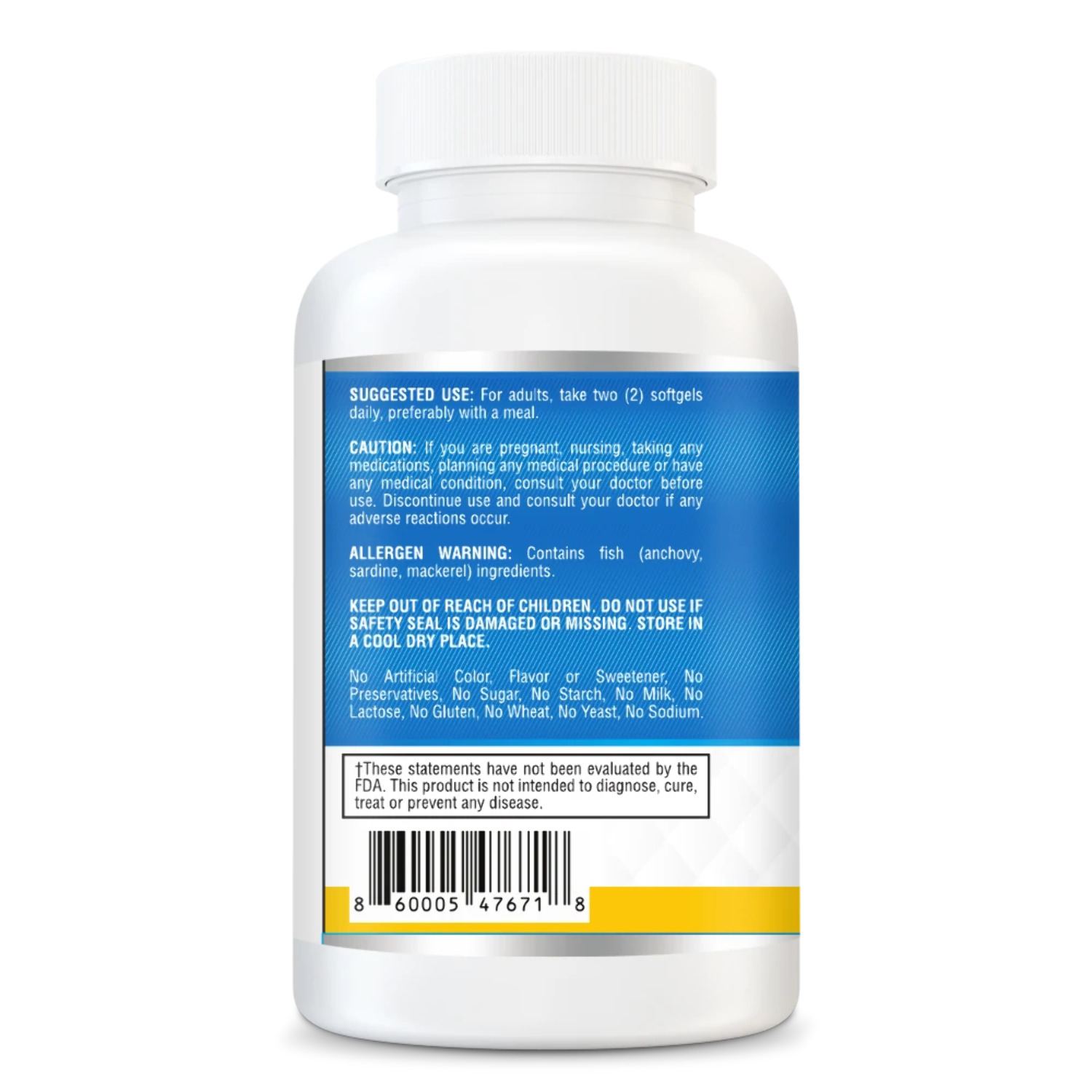 Woodlawn Avenue Omega 3 Fish Oil 2500mg Supplement – Immune & Heart ...