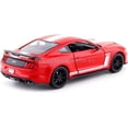 thumbnail image 2 of Diecast 2018 Ford Mustang GT 5.0 Red with White Stripes "GT Racing" Series 1/24 Diecast Model Car by Motormax, 2 of 5