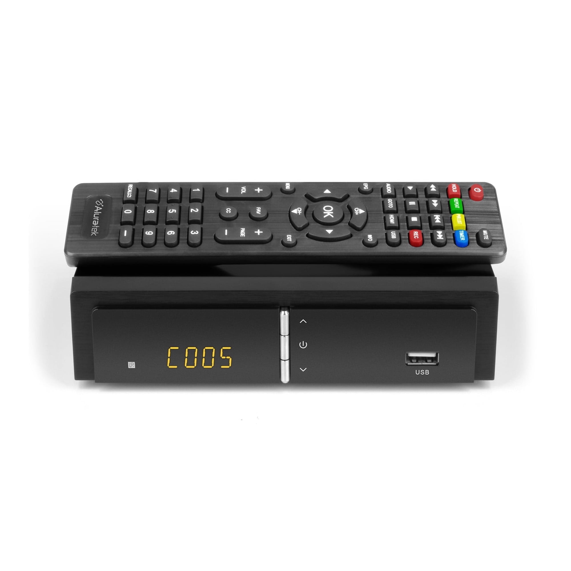 Aluratek Digital TV Converter Box with Digital Video Recorder ADTB01F Supports HD 1080P 1-Pack