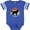 Football Blue and White, variant on Inktastic German Shepherd Silhouette Vintage Retro Boys or Girls Baby Bodysuit