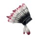 thumbnail image 5 of Sombrero de jefe indio nativo americano, tocado decorativo para presentaciones escénicas Rojo Negro Blanco, 5 of 9