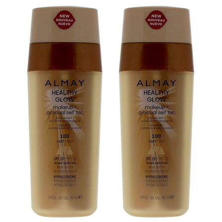  Almay Healthy Glow Maquillaje y autobronceador gradual, ligero (paquete de)