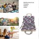 thumbnail image 5 of Children Outdoor Folding Chair Cushion Portable Stadium Cushion Thick Floral Foldable Stadium Chair for Fishing Camping Violet 26s, 5 of 5