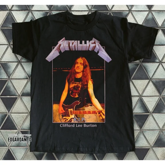 Cliff Burton Heavy Cotton Retro Band Music Reprint Graphic Unisex T-Shirt up to size 5XL