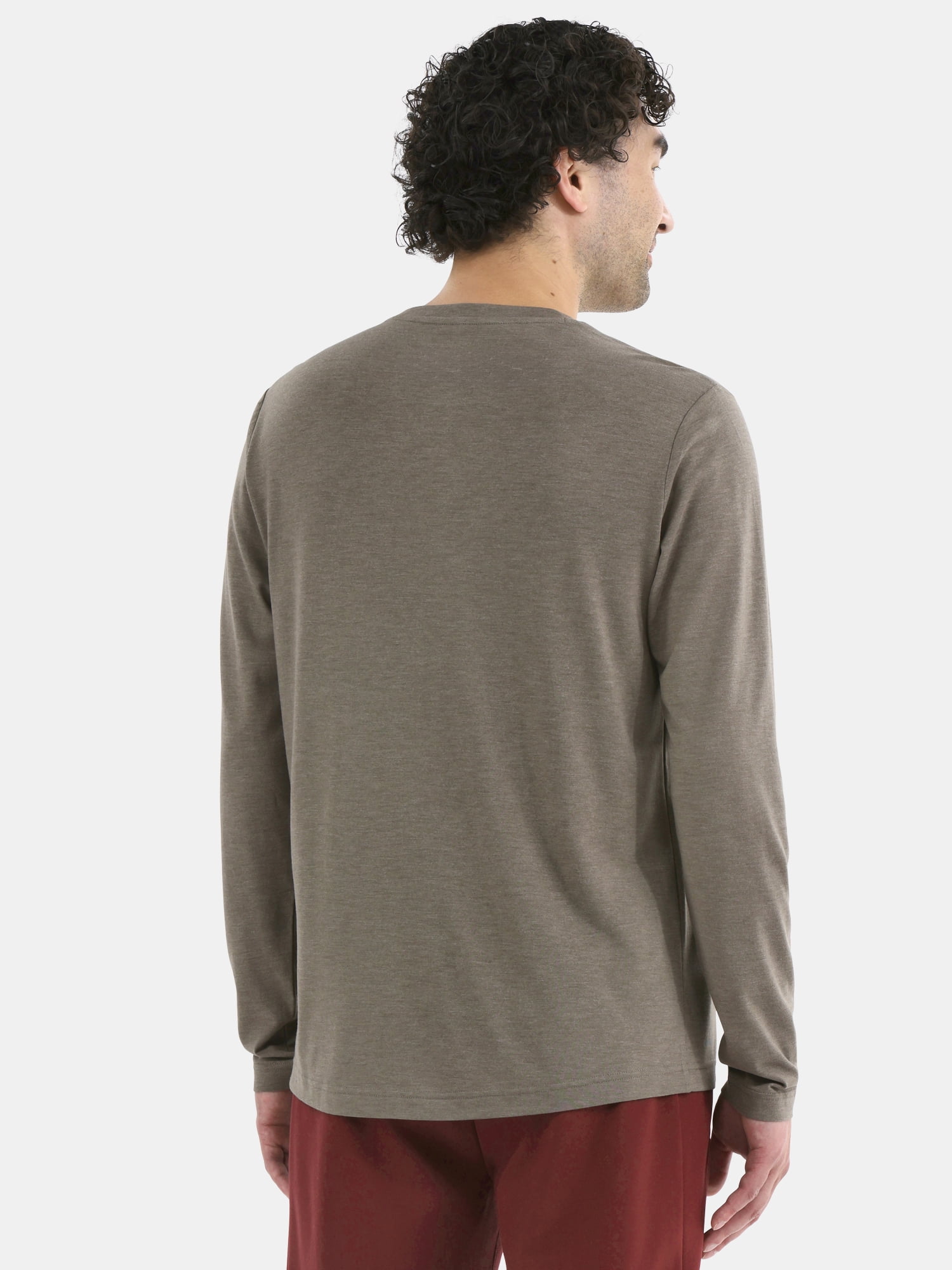 Athletic Works Men's and Big Men's Tri Blend Long Sleeve Pocket Tee, Sizes XS-5XL