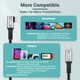 thumbnail image 3 of RVP+ USB C Cable 90 Degree (2Pack, 240W), Type C to Type C Cable, PD 3.1 Fast Charging Cable Up Down Angle - Grey (RVP-C101-BK-6FT-2), 3 of 7