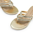 thumbnail image 4 of Dream Pairs Women's Flip-Flop Slides Flat Sandals Fashion Rhinestones Party Shoes, 4 of 5