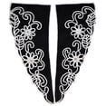 thumbnail image 1 of Lily 15 x 6 Black Tulle Soutache Bodice Collar Ivory Floral Braid by Pair, 1 of 1