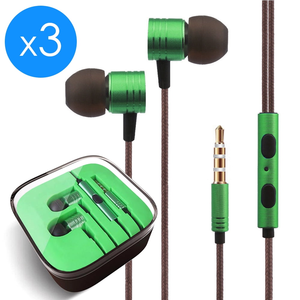 3Pack FREEDOMTECH Earphones in Ear Headphones Earbuds with Microphone